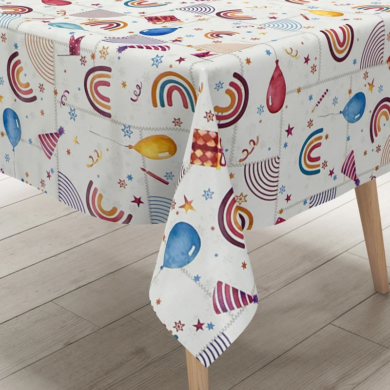 Wachstuch Tischdecke P1087-1 Fasching Party Kindergeburtstag eckig rund oval Meterware abschwischbar