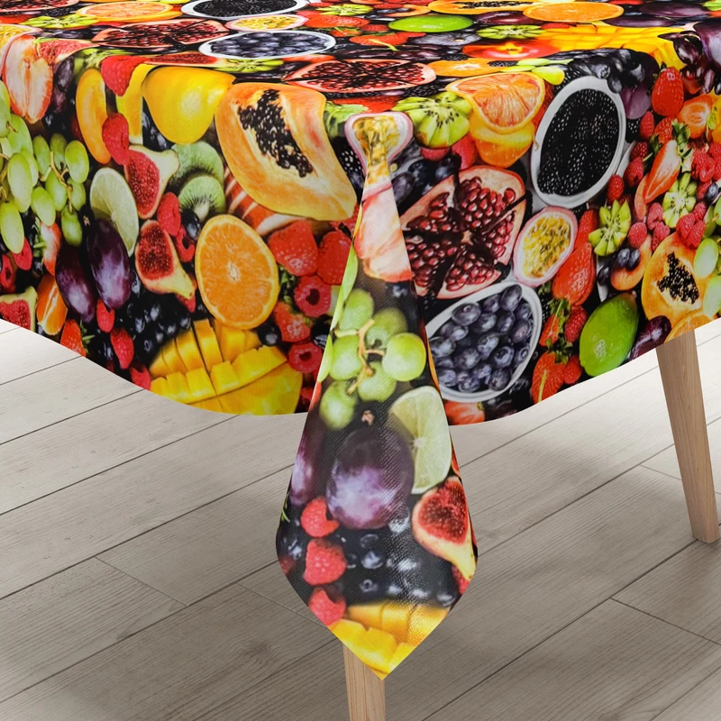 Wachstuch Tischdecke 01743-00 exotische Früchte Obst eckig rund oval