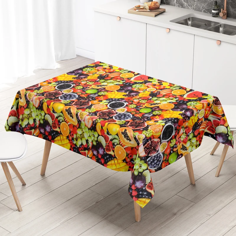 Wachstuch Tischdecke 01743-00 exotische Früchte Obst eckig rund oval