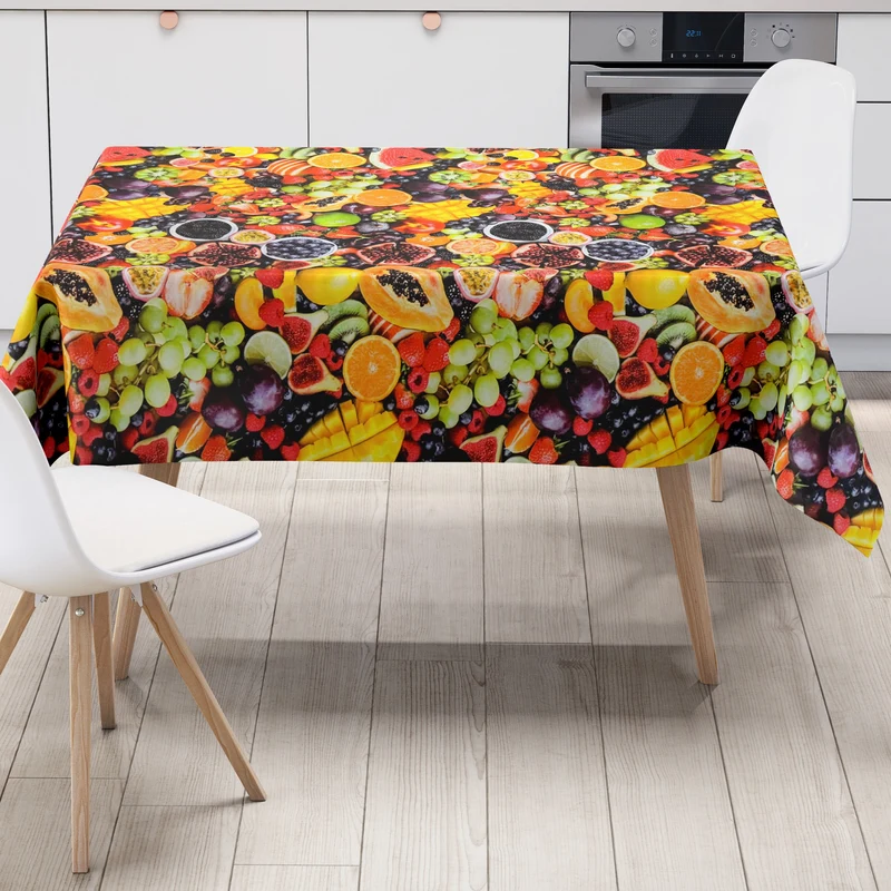 Wachstuch Tischdecke 01743-00 exotische Früchte Obst eckig rund oval