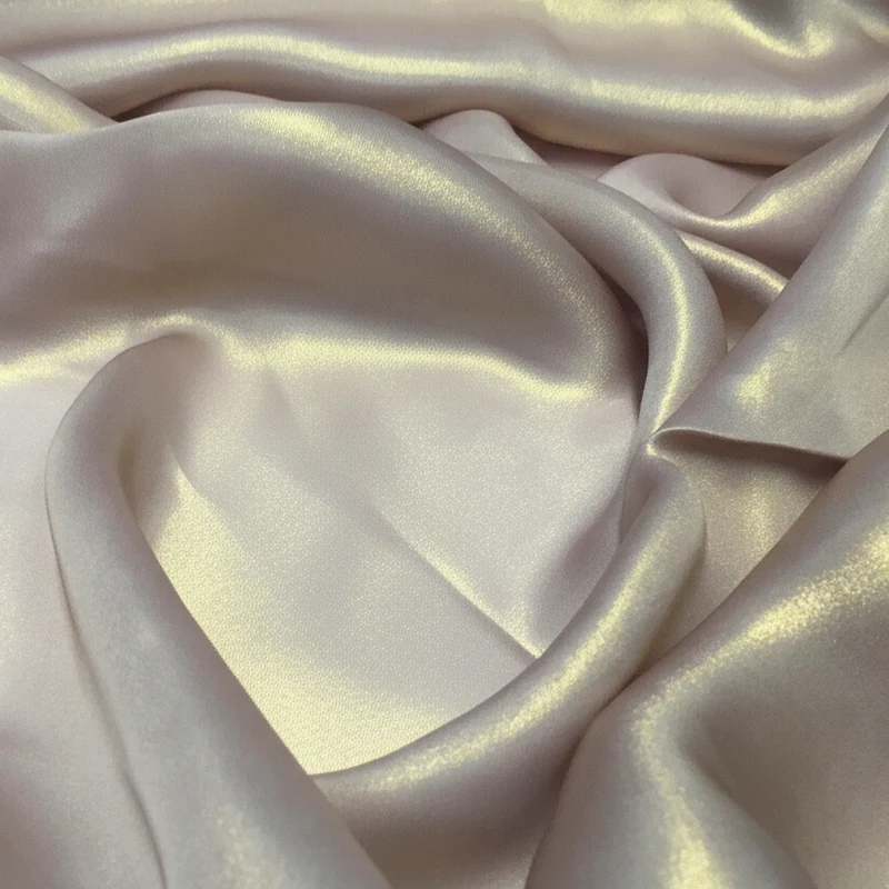 Gold Shimmer Foil Satin Georgette Chiffon Crepe Fabric 110cm MR1178 Mtex