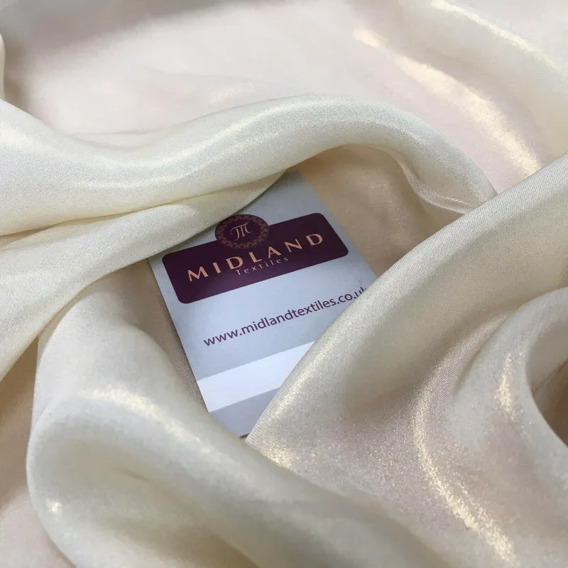 Gold Shimmer Foil Satin Georgette Chiffon Crepe Fabric 110cm MR1178 Mtex