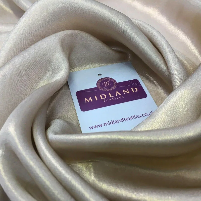 Gold Shimmer Foil Satin Georgette Chiffon Crepe Fabric 110cm MR1178 Mtex
