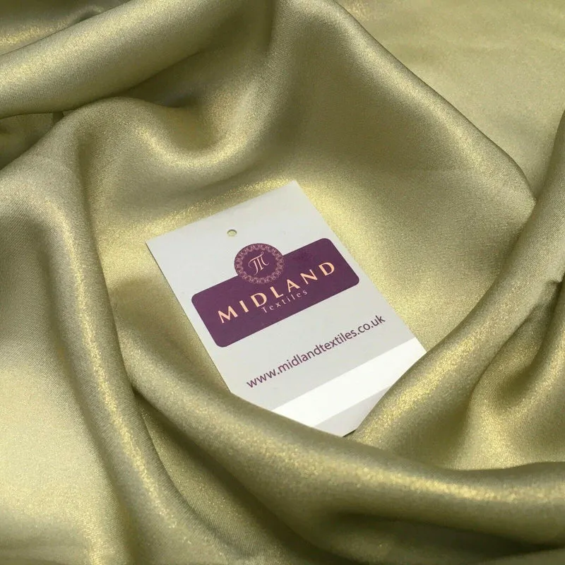 Gold Shimmer Foil Satin Georgette Chiffon Crepe Fabric 110cm MR1178 Mtex