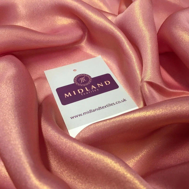 Gold Shimmer Foil Satin Georgette Chiffon Crepe Fabric 110cm MR1178 Mtex