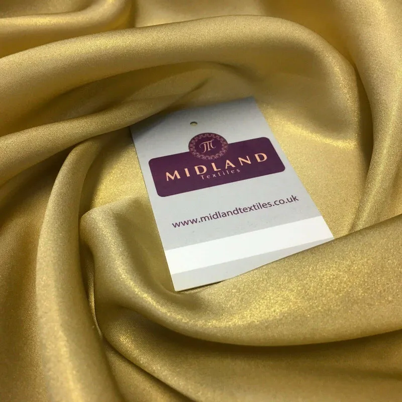 Gold Shimmer Foil Satin Georgette Chiffon Crepe Fabric 110cm MR1178 Mtex