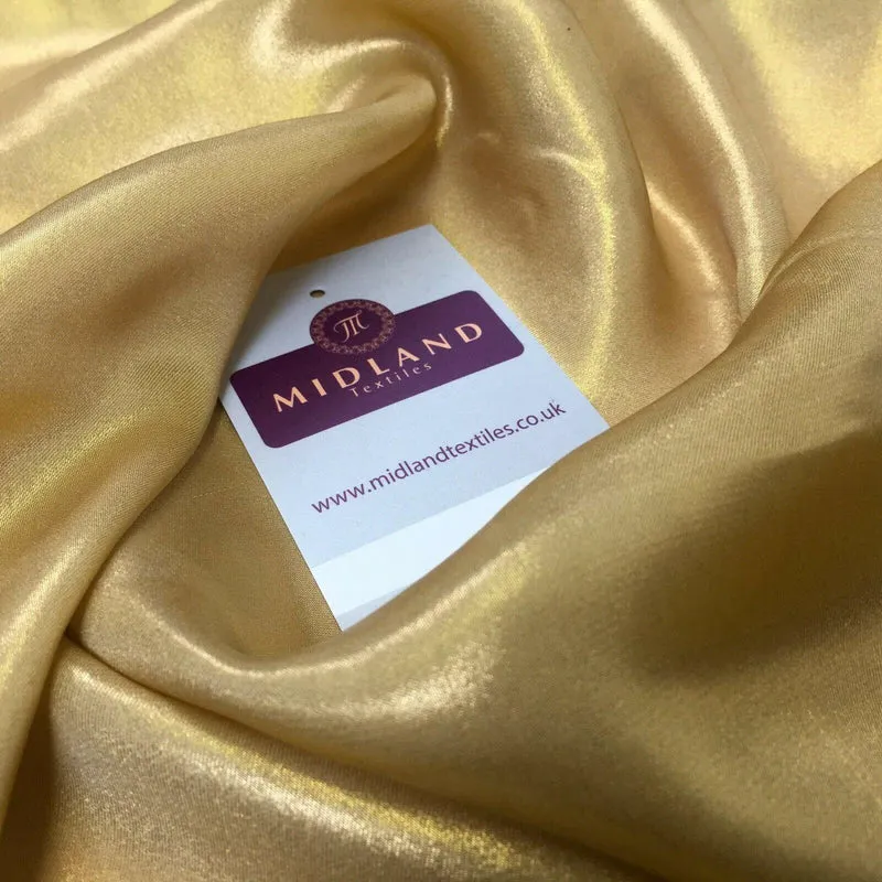 Gold Shimmer Foil Satin Georgette Chiffon Crepe Fabric 110cm MR1178 Mtex