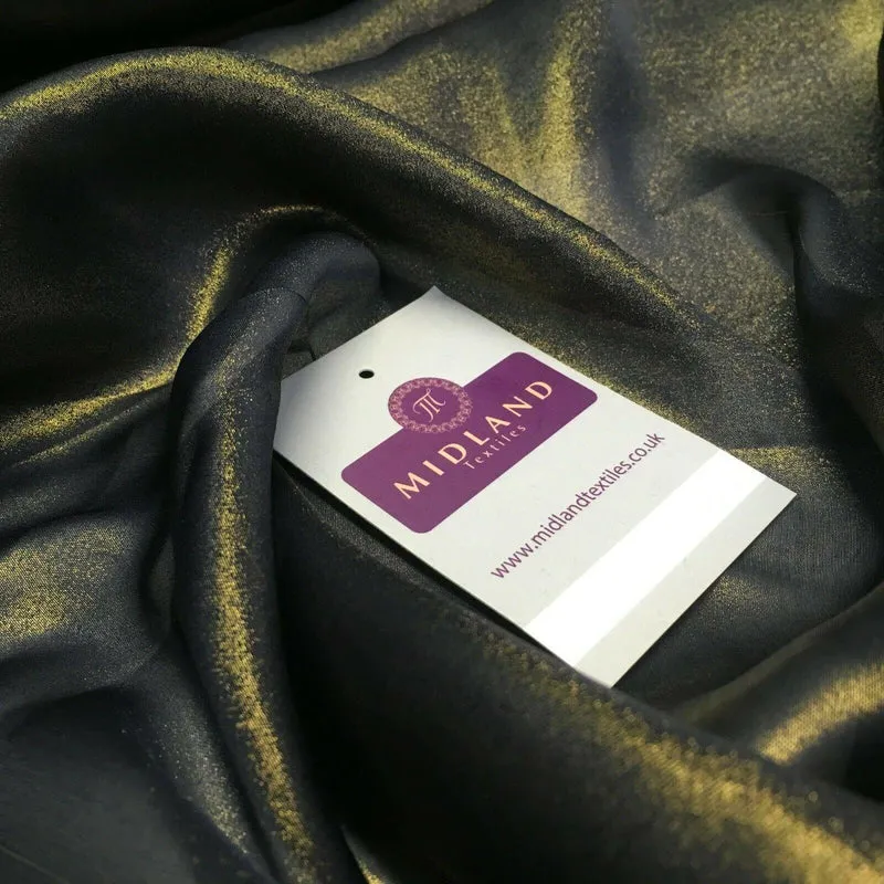 Gold Shimmer Foil Satin Georgette Chiffon Crepe Fabric 110cm MR1178 Mtex