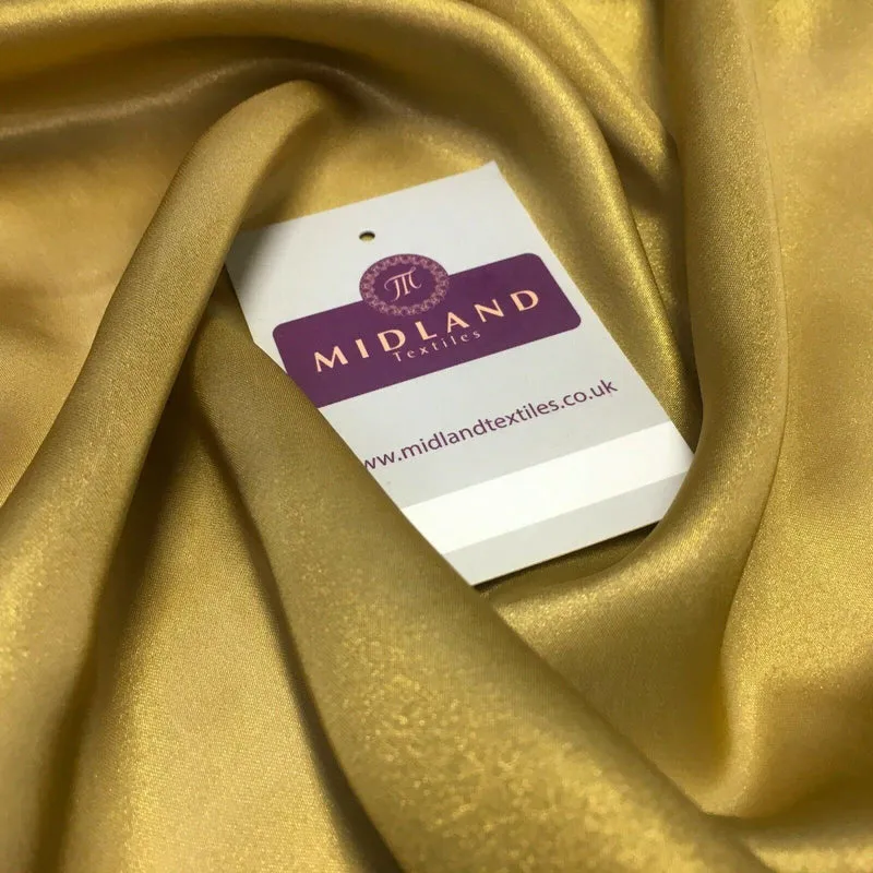 Gold Shimmer Foil Satin Georgette Chiffon Crepe Fabric 110cm MR1178 Mtex
