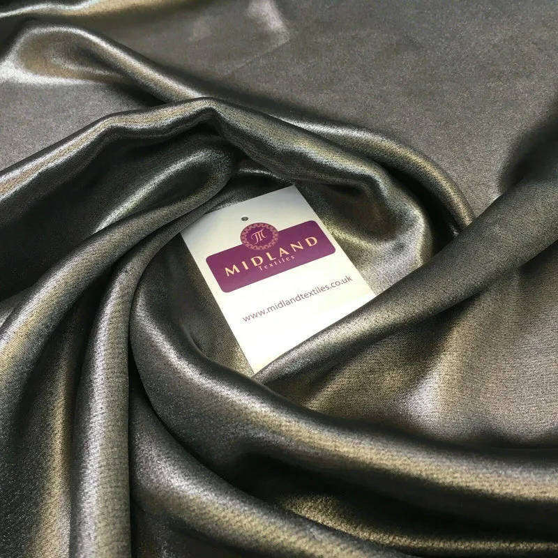 Gold Shimmer Foil Satin Georgette Chiffon Crepe Fabric 110cm MR1178 Mtex
