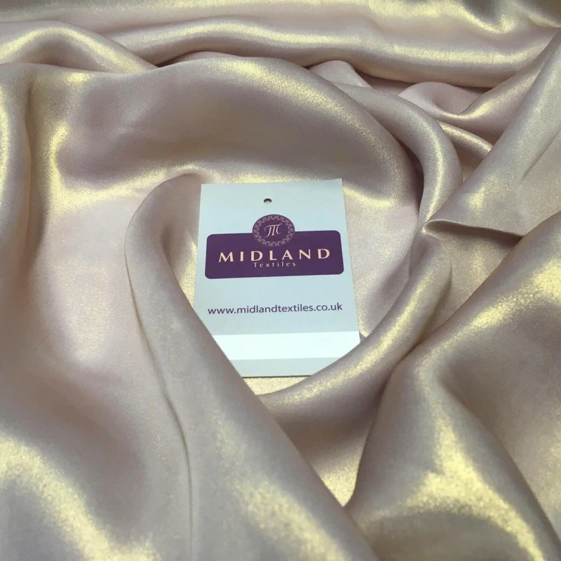 Gold Shimmer Foil Satin Georgette Chiffon Crepe Fabric 110cm MR1178 Mtex