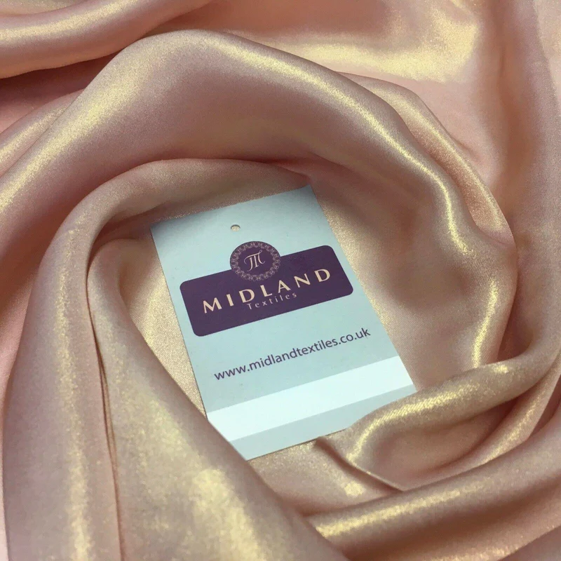 Gold Shimmer Foil Satin Georgette Chiffon Crepe Fabric 110cm MR1178 Mtex