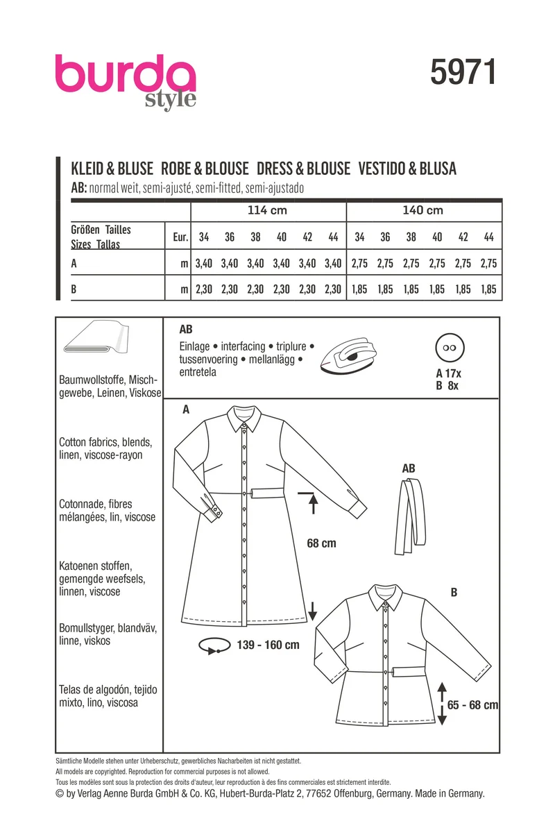 5971 Kleid & Bluse