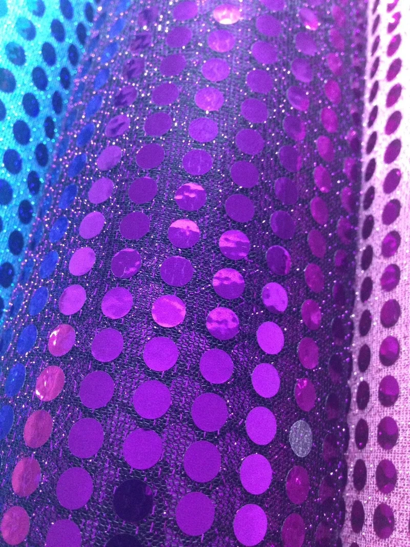 6mm Sequin fabric shiny sparkly material fancy dress costume Per Metre M63 Mtex
