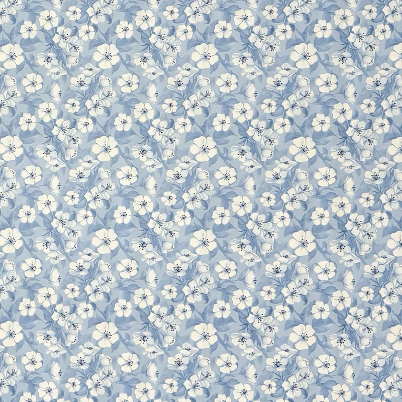 Wachstuch Tischdecke geprägt P1173-3 hellblau Kirschblüten Meterware eckig rund oval