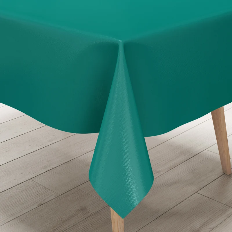 Wachstuch Tischdecke uni 6016 einfarbig türkisgrün aquamarin eckig rund oval