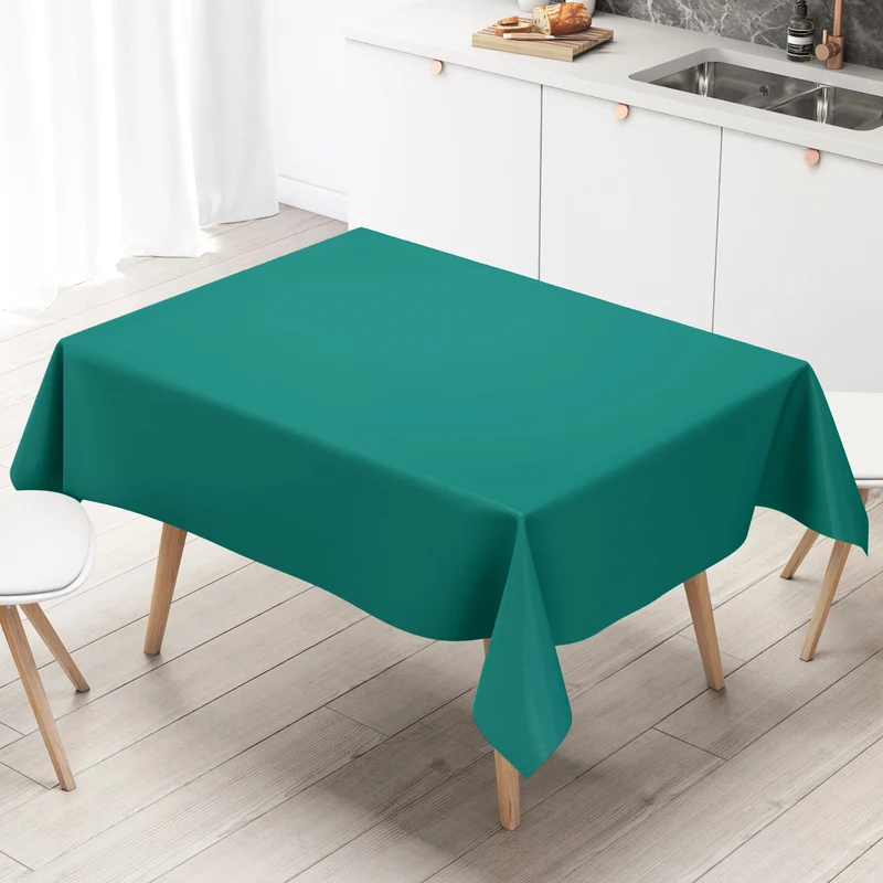 Wachstuch Tischdecke uni 6016 einfarbig türkisgrün aquamarin eckig rund oval