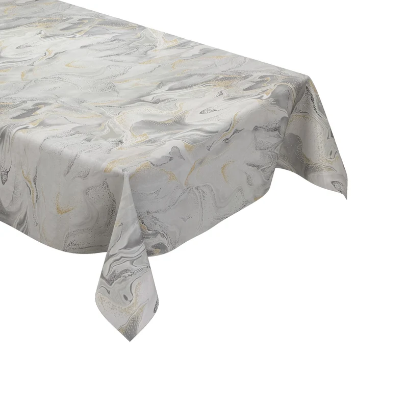 Wachstuch Tischdecke 06279-06 grau gold marmoriert Marmoroptik eckig rund oval