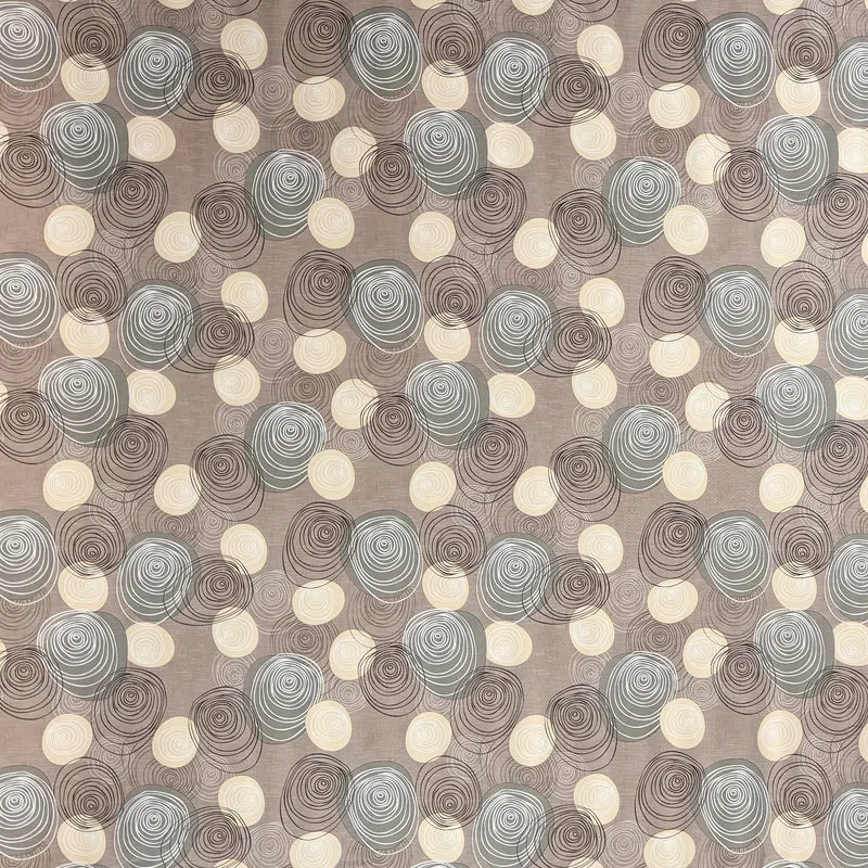 Wachstuch Tischdecke K104B braun taupe modern Linien Kreise eckig rund oval
