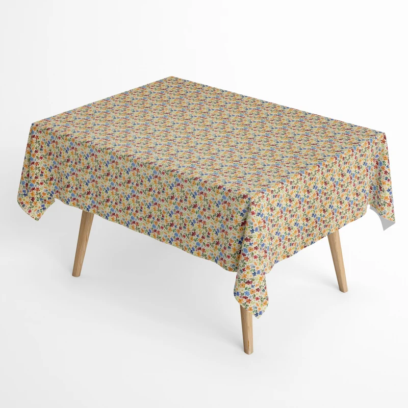 Jacquard Tischdecke beschichtete Baumwolle 160 cm Breite DP547 Primeln Blumen eckig rund oval