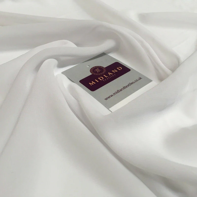 White Hi Multi chiffon Caress Fabric 147 cm M1203 Mtex