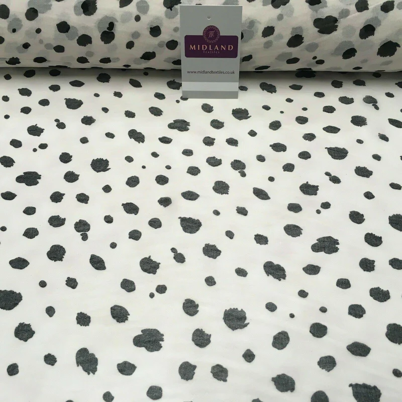Skin Pale Printed Crepe chiffon Dress Fabric 150 cm Wide MK1190-13 Mtex
