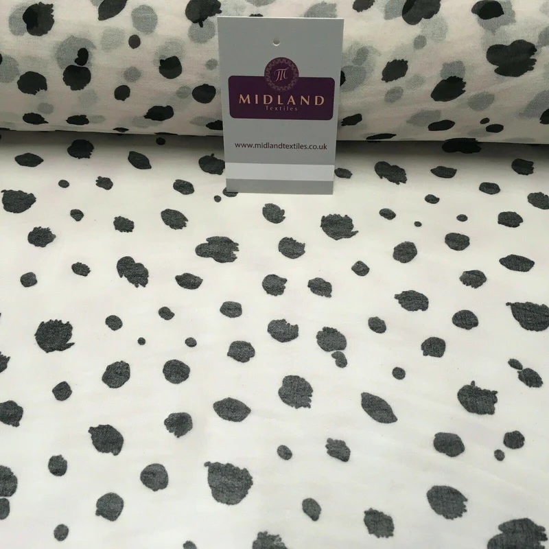Skin Pale Printed Crepe chiffon Dress Fabric 150 cm Wide MK1190-13 Mtex