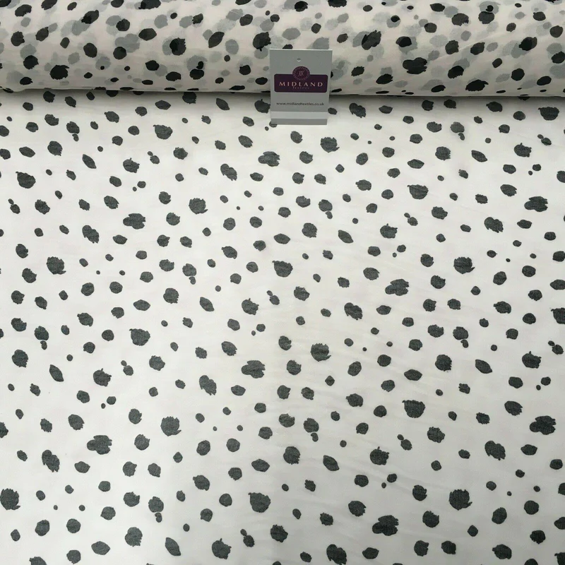 Skin Pale Printed Crepe chiffon Dress Fabric 150 cm Wide MK1190-13 Mtex