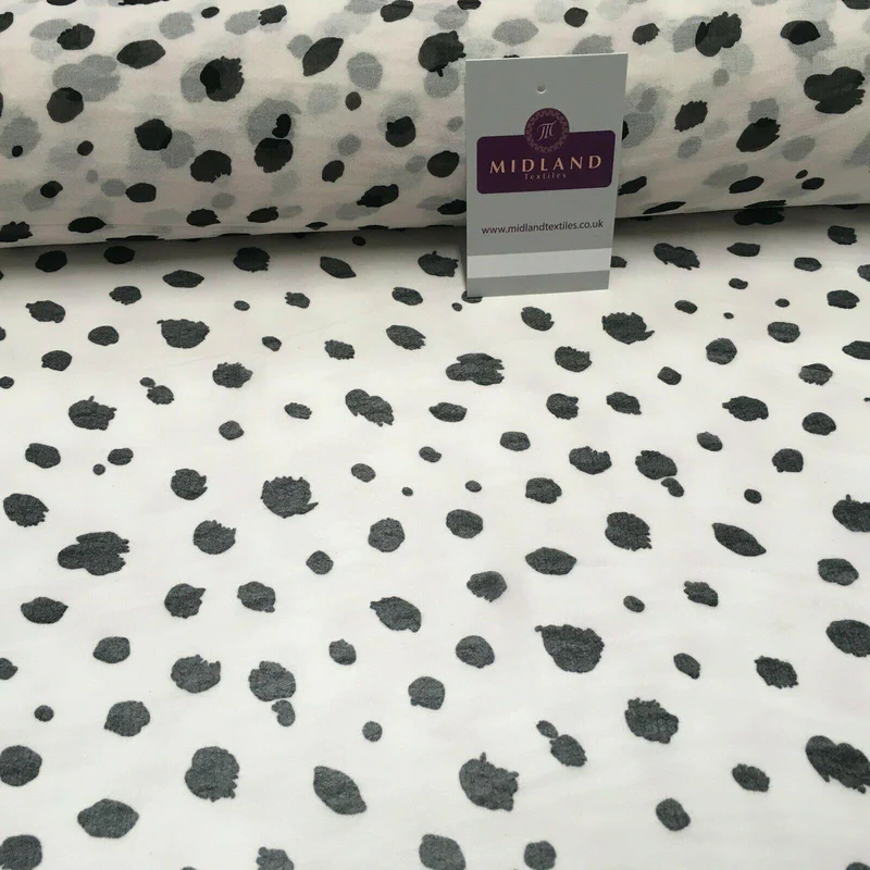 Skin Pale Printed Crepe chiffon Dress Fabric 150 cm Wide MK1190-13 Mtex