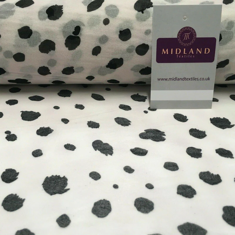 Skin Pale Printed Crepe chiffon Dress Fabric 150 cm Wide MK1190-13 Mtex