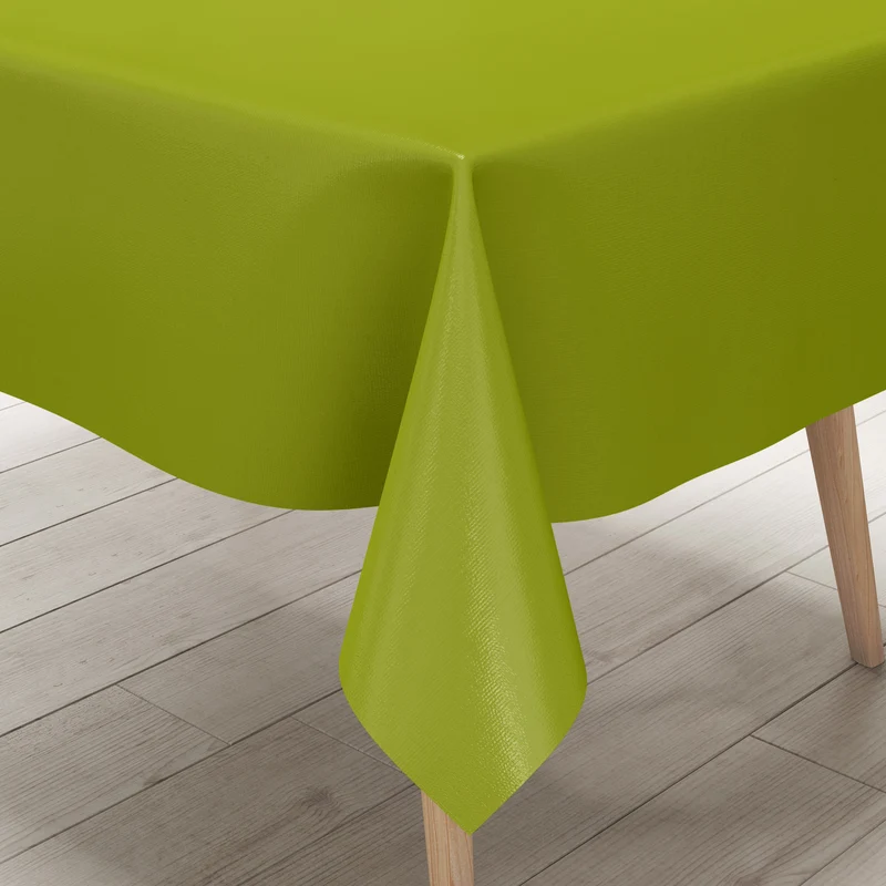 Wachstuch Tischdecke uni 6025 einfarbig oliv olivgrün eckig rund oval
