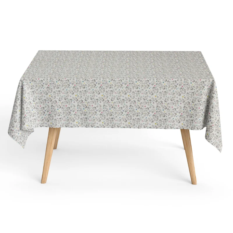 Jacquard Tischdecke aus beschichteter Baumwolle mit Fleckenschutz DG123 Blumenranken eckig rund oval