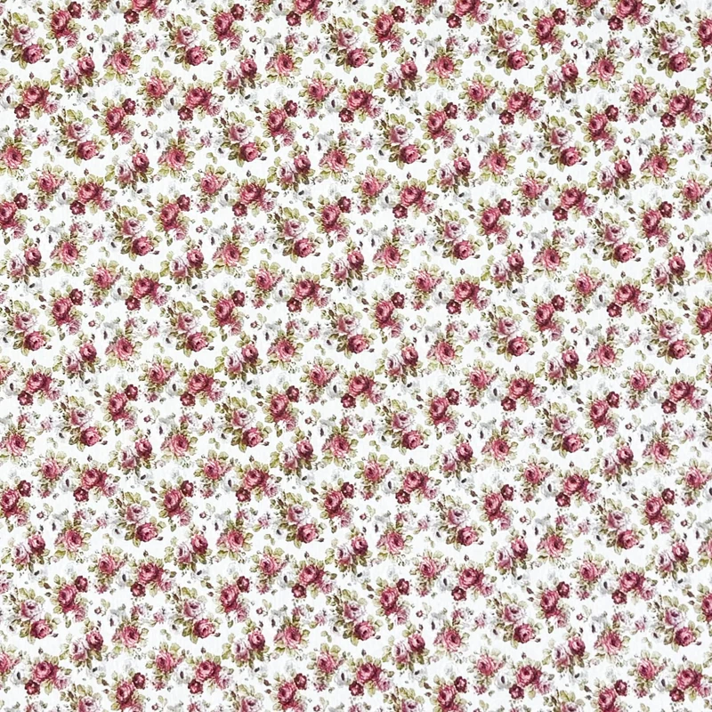 Jacquard Tischdecke aus beschichteter Baumwolle mit Fleckenschutz SOPHIE rote Rosen Blüten eckig rund oval