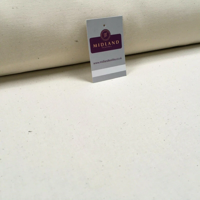 Natural Bull Denim Loomstate Heavy Calico Fabric 150cm Wide MS1353