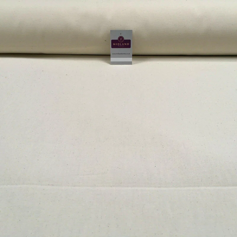 Natural Bull Denim Loomstate Heavy Calico Fabric 150cm Wide MS1353