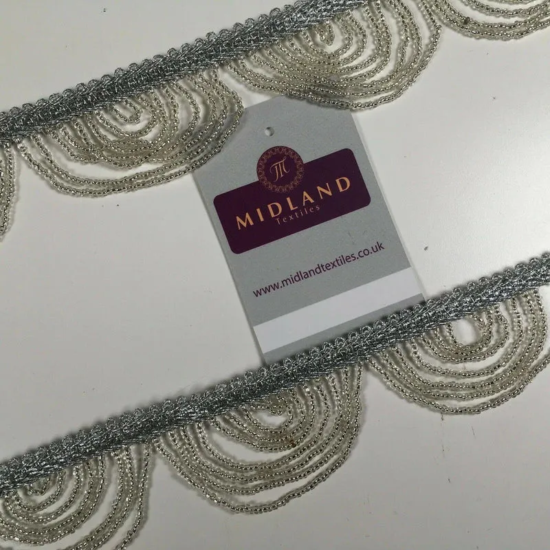 Fancy Gold Loop 1920's Hole Fringe Sari Border Bridal M1340