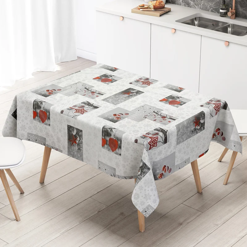 Wachstuch Rolle Weihnachten C141251 Schneeflocke Kugeln Deluxe Rollenware