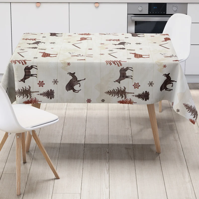 Wachstuch Rolle Weihnachten C142151 Schneeflocke Winter Rentier Rollenware