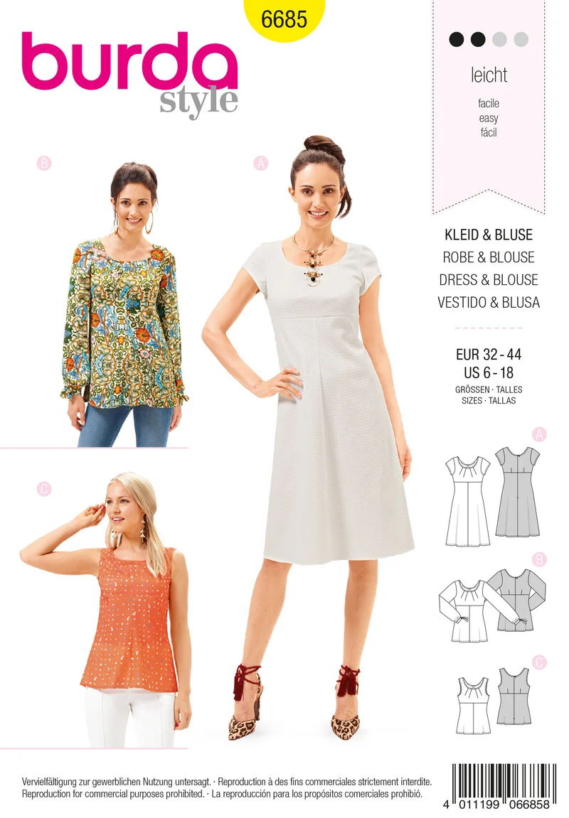 6685 Kleid, Bluse