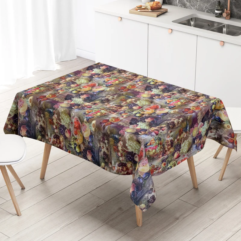 Wachstuch Tischdecke 172A Obst Früchte Renaissance eckig rund oval