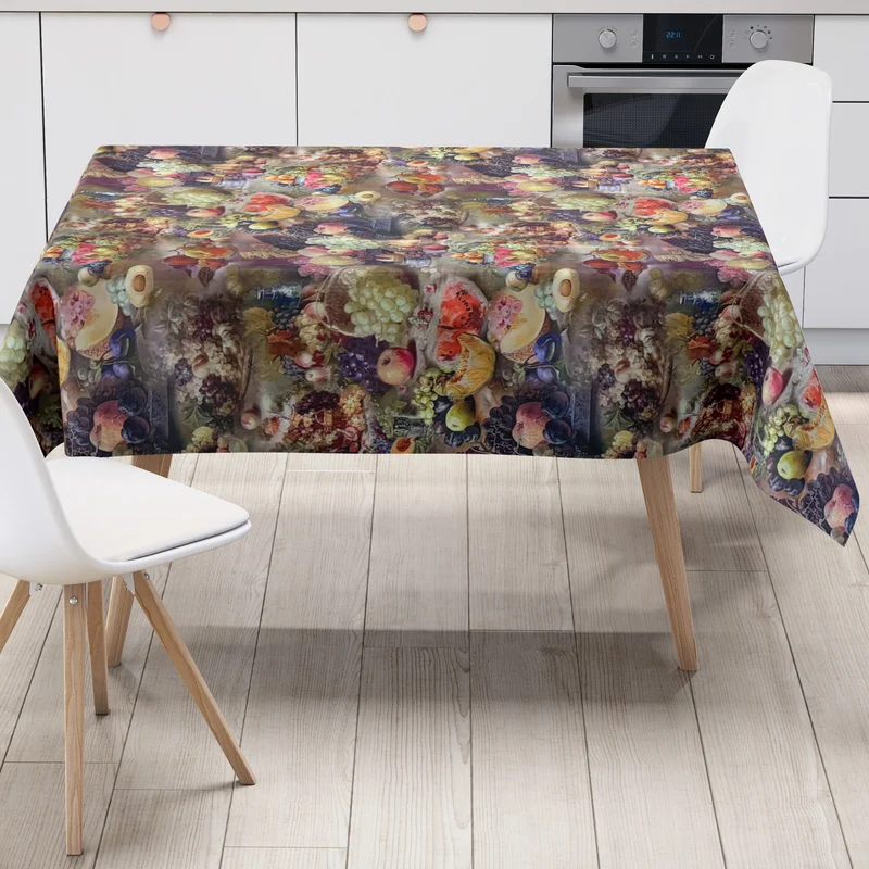 Wachstuch Tischdecke 172A Obst Früchte Renaissance eckig rund oval