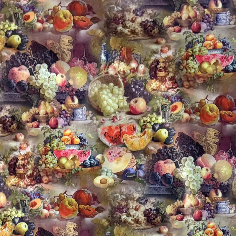 Wachstuch Tischdecke 172A Obst Früchte Renaissance eckig rund oval