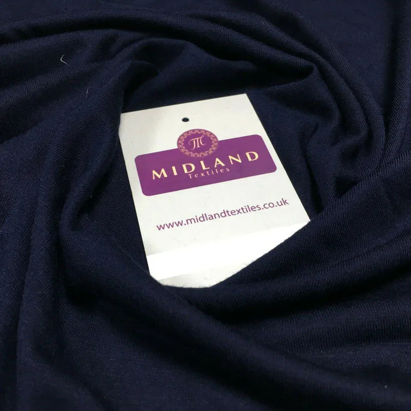 Navy Cotton Jersey ideal for t-shirting Fabric 147 cm M720-66 Mtex
