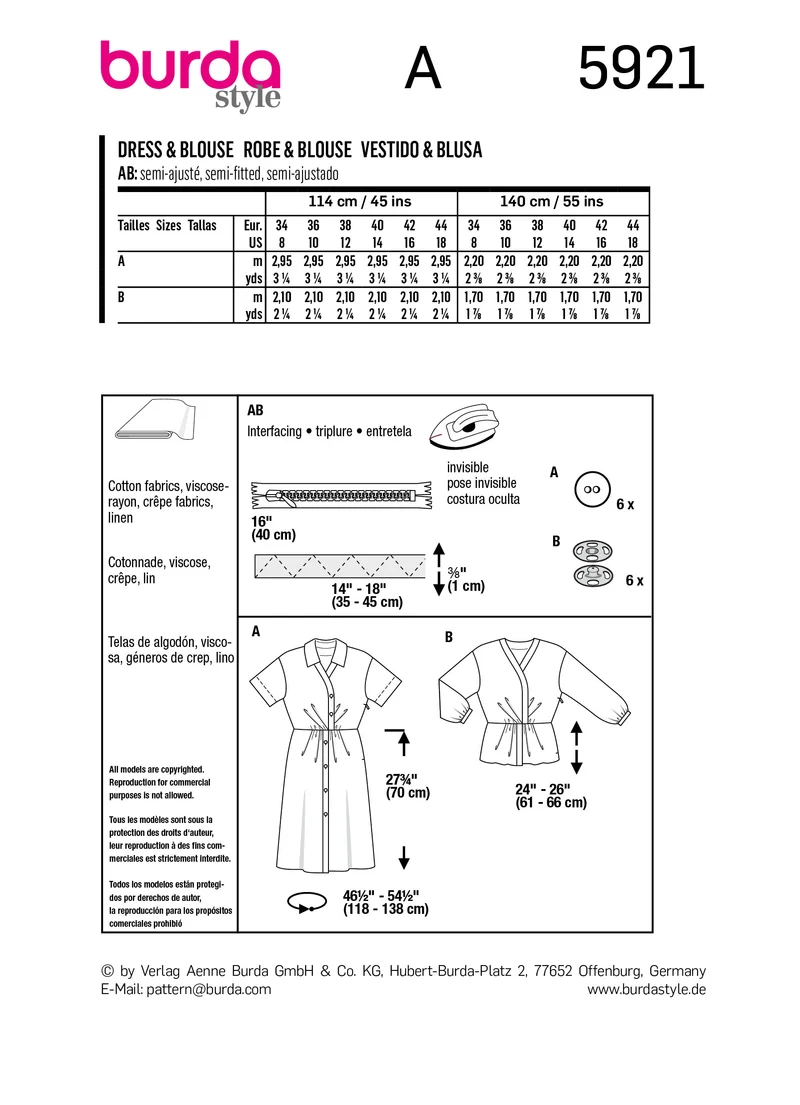 5921 Kleid&Bluse