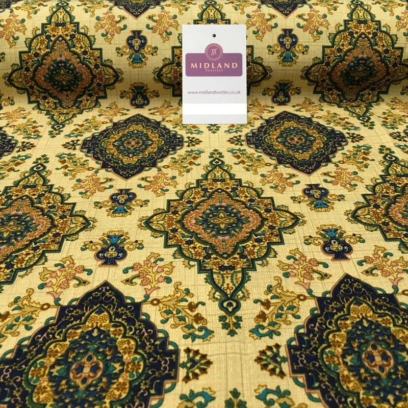 Ornamental Printed Soft Lightweight Crepe Fabric MK1321