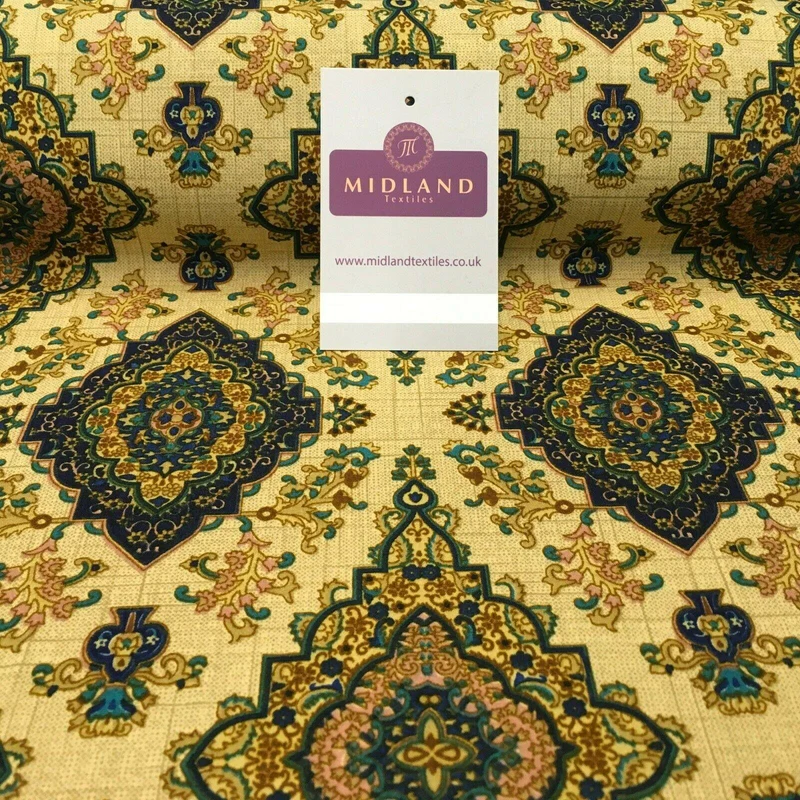Ornamental Printed Soft Lightweight Crepe Fabric MK1321