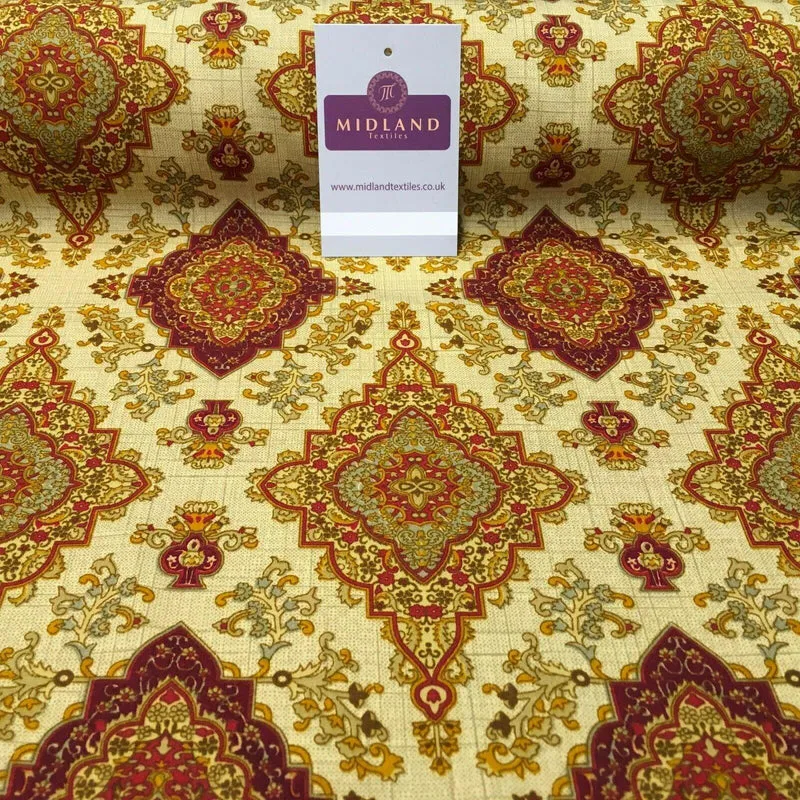 Ornamental Printed Soft Lightweight Crepe Fabric MK1321