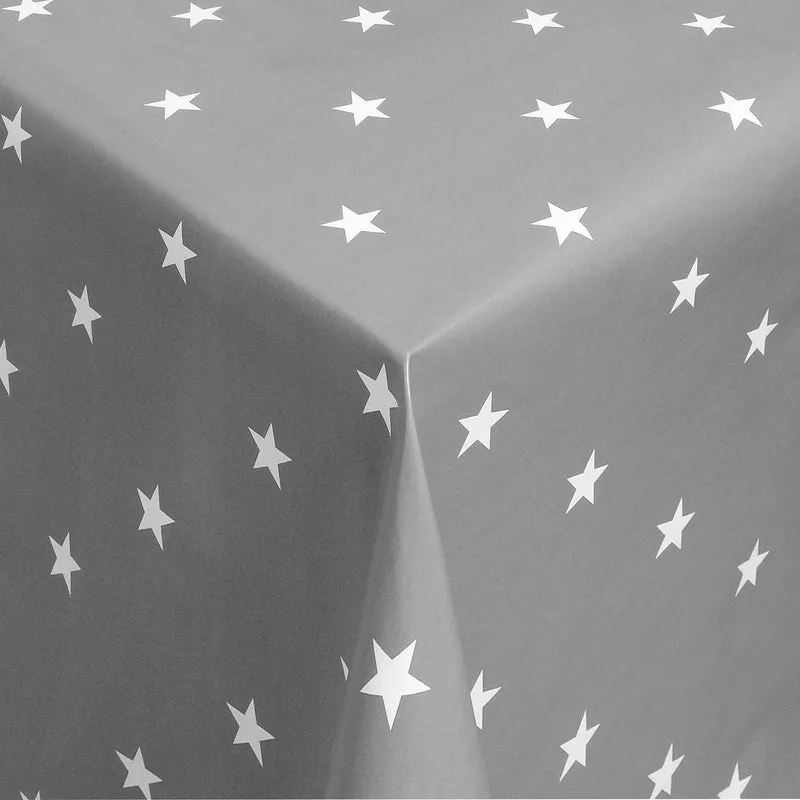 Wachstuch Tischdecke 01280-07 grau Sterne Weihnachten Advent eckig rund oval