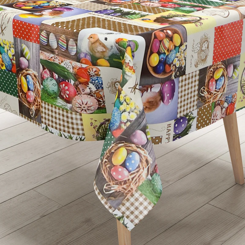 Wachstuch Tischdecke K28B Ostern Osterhase Osterei eckig rund oval