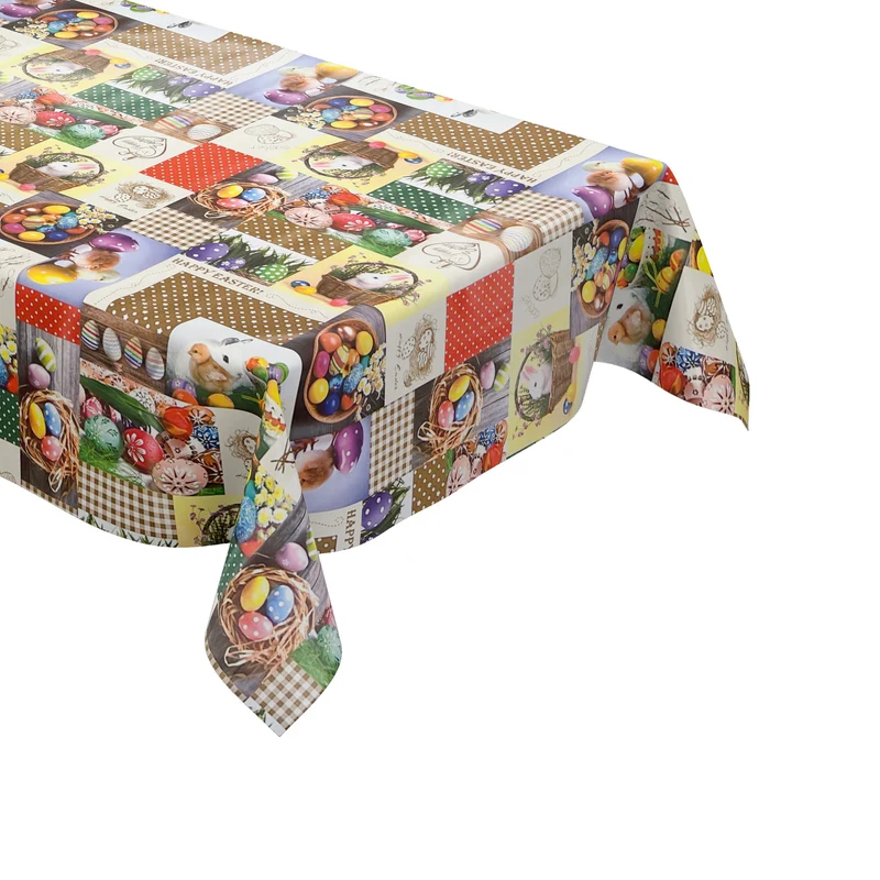 Wachstuch Tischdecke K28B Ostern Osterhase Osterei eckig rund oval